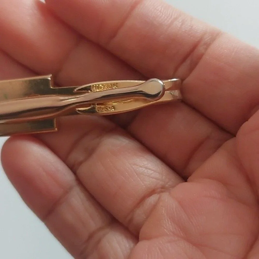 #0078 Vintage Hickok USA RS Name Initials Cufflinks and Tie Clip Set